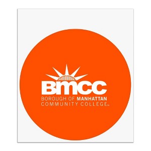 Borough of Manhattan Community College Panthers Logo Automotive Car Window Locker Circle Bumper Sticker - 1 of 4