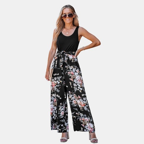 Target black cheap floral jumpsuit