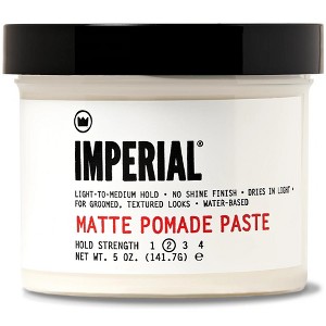 Imperial Barber Grade Products Matte Pomade Paste (5 oz) Light-Medium Hair Hold, Natural, No-Shine Finish, Non-Greasy - 1 of 2