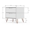Sapphtopaz Modern Nightstand with Spacious Drawer Simple Night Stand with Splayed Metal Legs Bedside Table for Bedroom, Living Room - 2 of 4