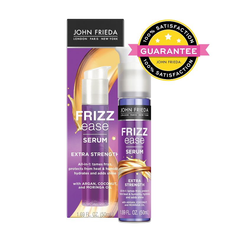 John Frieda Frizz Ease Extra Strength Hair Serum, Nourishing Treatment Argan, Coconut, and Moringa Oil - 1.69 fl oz, 5 of 14