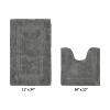 Lux Premium 100% Cotton Tufted Solid Reversible 2 PC Bath Rug Set – Ultra-Soft, Water-Absorbent, Durable, Machine Washable Bathroom Rug - 2 of 4