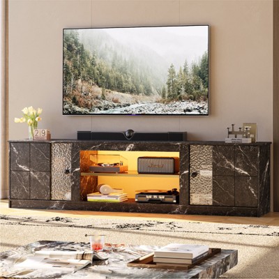 Pinmoco 70" LED TV Stand for TVs up to 80", Gaming Entertainment Center with Storage