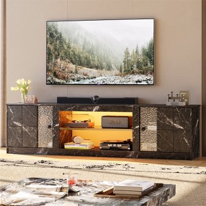 Pinmoco 70" LED TV Stand for TVs up to 80", Gaming Entertainment Center with Storage - 1 of 4