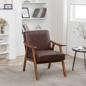 NicBex Accent Chair Upholstery Solid Wood Frame Lounge Chair Reading Chair Comfy Chair Extra Seating for Living Room - 1 of 4