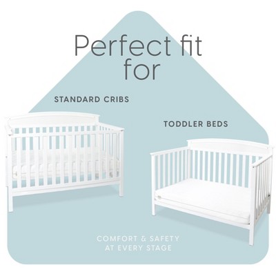 Milliard Dual Sided Memory Foam Crib and Toddler Mattress with Waterproof Cover
