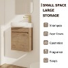 Vynxaria Soft Close Doors Bathroom Vanity With Sink,16 Inch For Small Bathroom - 2 of 4