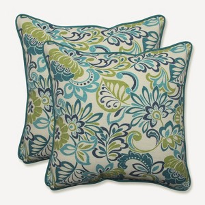 Zoe Floral 2pc Outdoor Throw Pillows - Pillow Perfect - 1 of 4
