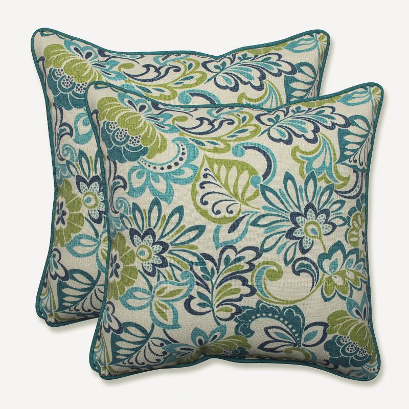 Zoe Floral 2pc Outdoor Throw Pillows - Pillow Perfect, 1 of 8