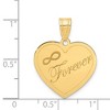 Black Bow Jewelry 14k Yellow Gold Forever Heart Pendant, 21mm - 3 of 4