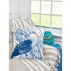 C&F Home 18" x 18" Blue Heron Coastal Indoor/Outdoor Decorative Throw Pillow - 3 of 4
