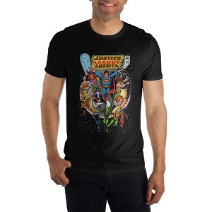 DC Comics JLA Justice League of America Men's Black Tee Shirt T-Shirt - 1 of 1