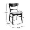 Dining Chairs Set of 2 Mid-Century Upholstered with Rubberwood Legs & Wide Seat for Dining Room or Kitchen-Baofuwish - 4 of 4