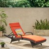 Christopher Knight Home Jessica Outdoor Rattan and Iron Adjustable Chaise Lounge with Cushion - 2 of 4
