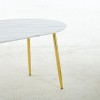 Extendable table,DINING TABLE,OFFICE TABLE,COFFEE TABLE,metal leg,MDF top,100/140/180x100x75cm,golden and white color - 4 of 4