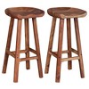 VidaXL Bar Stools 2 pcs Solid Acacia Wood - 4 of 4