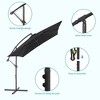Sonkuki 8.2x8.2 FT Outdoor Hanging Umbrella Patio Offset W/t Cross Fade-resistant - 3 of 4