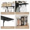 Lirago Adjustable Heavy-Duty Wood Closet Organizer-6 Shelves and 3 Expandable Rods Storage System Black - 4 of 4