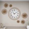 24"x24" Metal Wall Clock with Silent Mechanism, Roman Numerals - Olivia & May - 3 of 4
