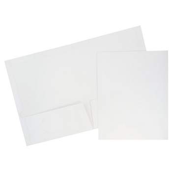 JAM 6pk Glossy Paper Folder 2 Pocket - White