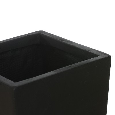 Black Tall Tapered Magnesium Oxide Planter