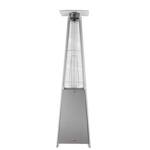 VEVOR Patio Heater for Outdoor Use, 48000BTU Pyramid Propane Heater w/Wheels, Quartz Glass Tube Outdoor Patio Flame Heater for Patio,Silver - 1 of 4