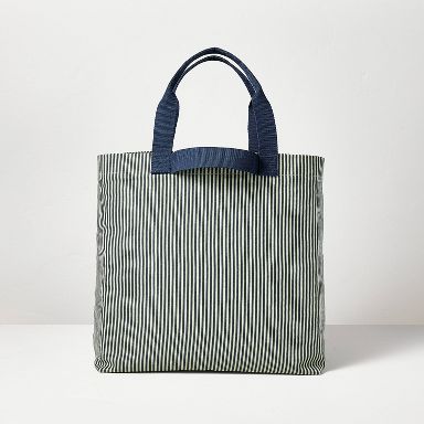 Canvas Beach Bag Striped Blue/Cream - Hearth & Hand™ with Magnolia