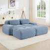Oversized Corduroy Modular L/U-Shaped Cloud Sectional Sofa with Ottomans, Free combination, Pet-Friendly, No Assembly Required - 3 of 4