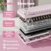 MaseiKar B68 Wireless Mechanical Keyboard,Tri-Mode BT5.0/2.4GHz/USB-C,Hot Swappable Creamy Typing Gasket Mounted,RGB Backlit - 3 of 4