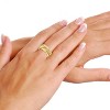 Sophisticated 14k Yellow Gold Plated Chain Link Ring with Cubic Zirconia Pave Detailing for a Chic and Modern Touch of Elegance - 3 of 3