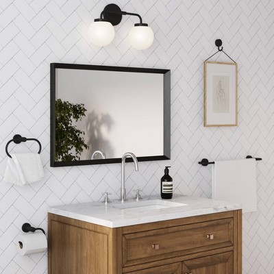 Photo 1 of *READ NOTES *Izzy Modern Vanity Light Fixture Black Metal - Nathan James