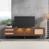 CAVINAS Farmhouse Stand for 75"TV with Storage,Media TV Stand and Console with Solid Wood Legs,TV Cabinet for Living Room - 3 of 4