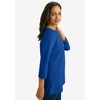 Jessica London Women's Plus Size Stretch Cotton Notch Neck Tunic - 4 of 4