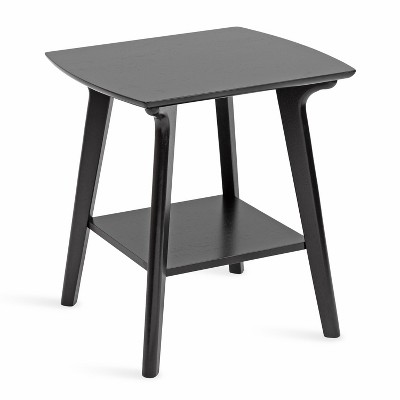 Kate and Laurel Louen Wood Side Table, 22x20x24, Black
