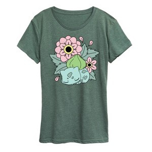 Women's - Pokémon - Bulba Flowers Short Sleeve Graphic T-Shirt - 1 of 4