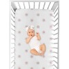 Sweet Jojo Designs Girl Baby Fitted Crib Sheet Boho Sun White and Pink - 4 of 4