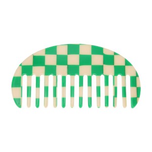 Unique Bargains Square Retro Checkerboard Hair Comb 1 Pc - 1 of 4