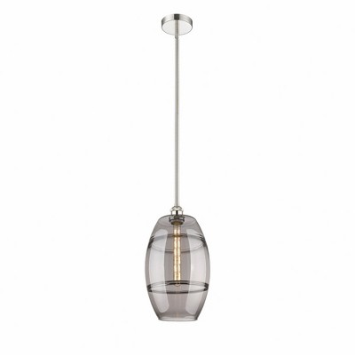 Vaz - 1 Light Stem Hung Mini Pendant In Industrial Style-18 Inches Tall and 10 Inches Wide