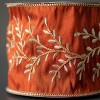 15'L Sullivans Red & Gold Leaf Ribbon, Multicolored - 2 of 3