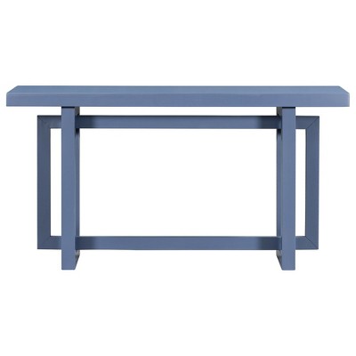 Contemporary Console Table With Industrial Style Concrete Wood Top Easy To Assemble Extra Long Entryway Table