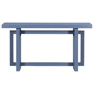 Contemporary Console Table With Industrial Style Concrete Wood Top Easy To Assemble Extra Long Entryway Table - 1 of 4