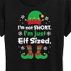 Women's - Instant Message - I'm Not Short Just Elf Sized Funny Christmas Short Sleeve Graphic T-Shirt - 2 of 4