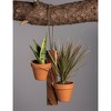 Kalmar Home Solid Acacia 2 Pot Hanging/ Standing Plant Holder - 4 of 4