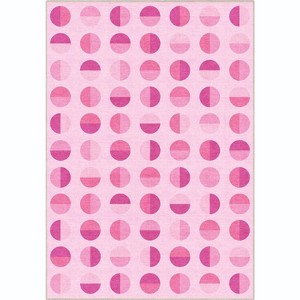 Well Woven Geometric Modern Washable Area Rug -Overlapping Circles Dark - For Living Room, Dining Room and Bedroom - 1 of 4