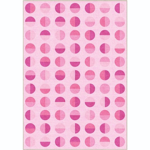 Well Woven Geometric Modern Washable Area Rug -Overlapping Circles Dark - For Living Room, Dining Room and Bedroom - image 1 of 4