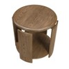Vynxaria Modern Round End Table, Open Shelf, Brown Finish, 24" Dia x 24.5" H - 4 of 4