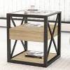 Furnlinspire Nightstand Set of 2 Modern End Table with Drawer - Nightstand, Ideal for Living Room or Bedroom, Brown, 17.72"*17.72"*21.0" - 2 of 4