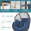 Bestier Outdoor Wicker Egg Chair, Rattan Chair with Cushion, Oversized Patio Lounge Chair for Outdoor, Indoor, Balcony, Backyard, Garden - 4 of 4