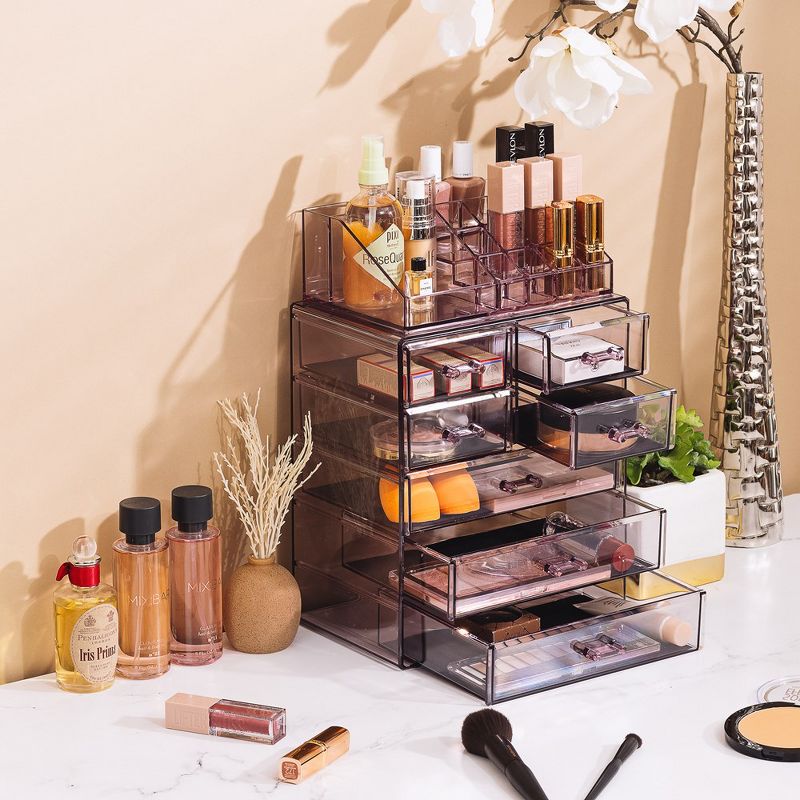 Sorbus Clear Cosmetic Makeup Organizer Case & Display - Spacious Design - Great for Dresser, Bathroom, Vanity & Countertop, 3 of 13