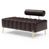 53.2" Modern Entryway Ottoman Bench With Adjustable Backrest Upholstered End Of Bed Bench Sofa Stool Footrest For Bedroom Living Room - 3 of 4